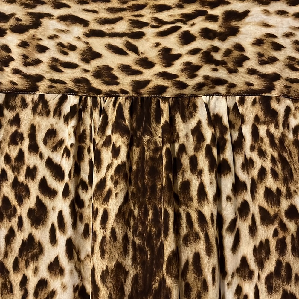 J.Crew Tie-Neck Button-Up Shirt in Leopard Print - Size L - Picture 3 of 7